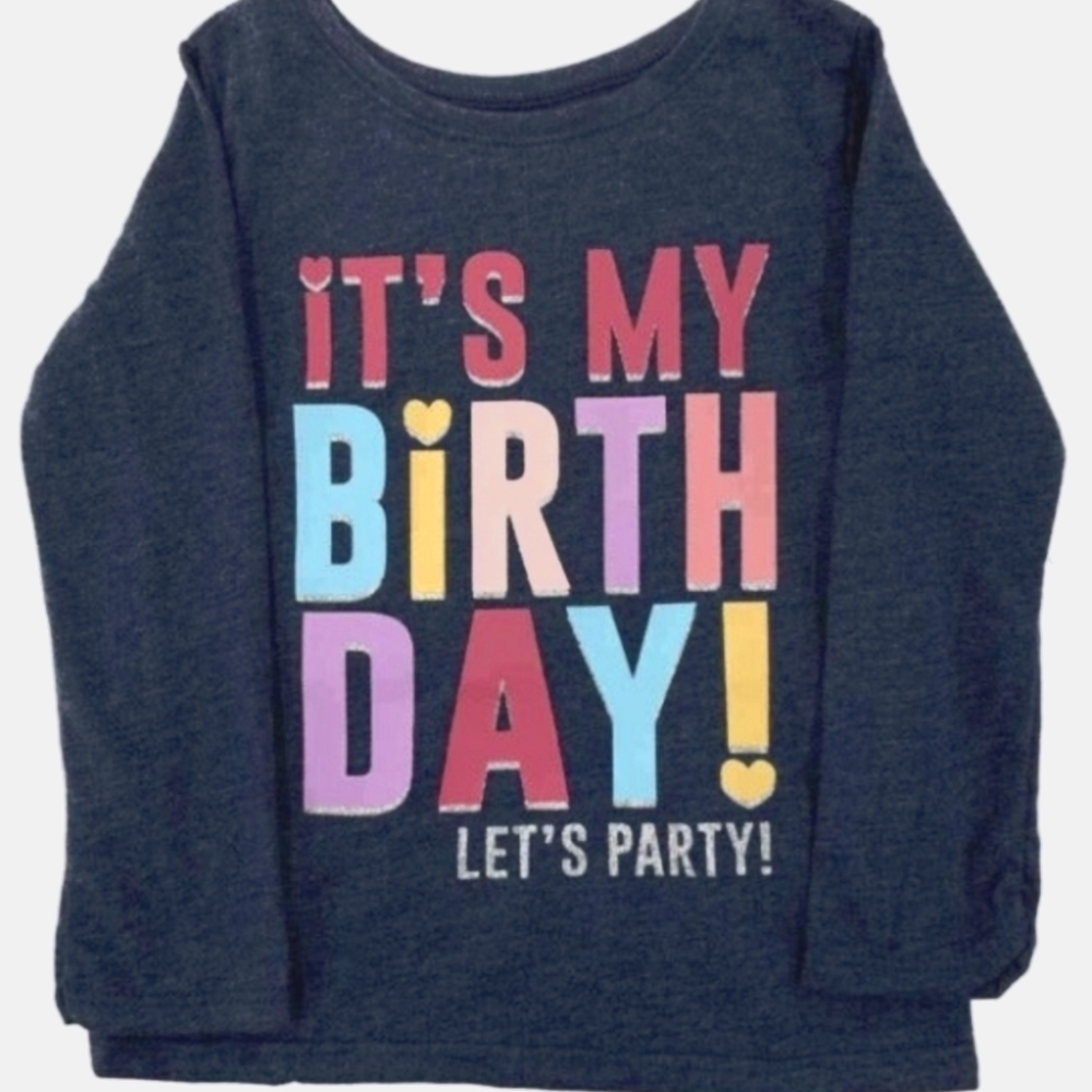 Birthday. Let's party! Long Sleeve Graphic Tee T-Shirt 5T